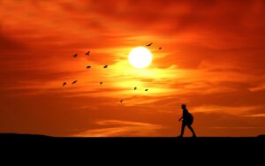 sunset-silhouette-man-walking